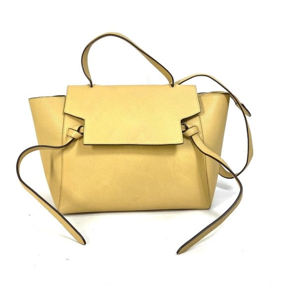 CELINE Belt bag Shoulder Leather Women's Yellow - Picture 1 of 16
